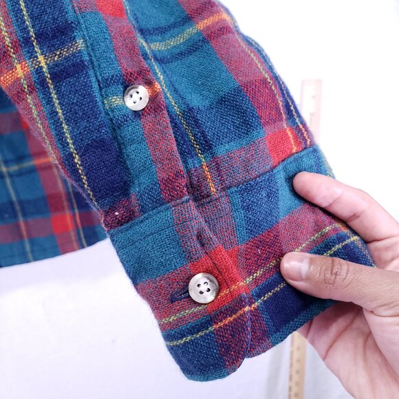 Vintage Wilderness Sweater Men's Size XL Flannel Button Up Plaid Quilted Outdoor - Picture 7 of 15